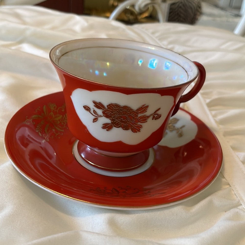 Antique Unique Cup & Saucer Set